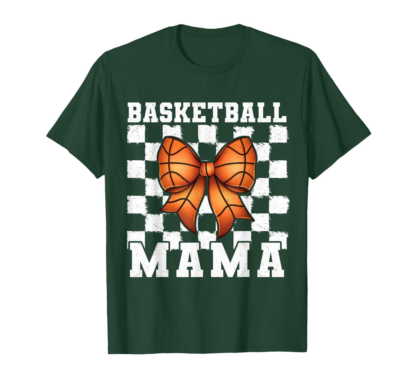 Basketball Mama Coquette Bow Game Day Funny Sports Lover Mom T-Shirt