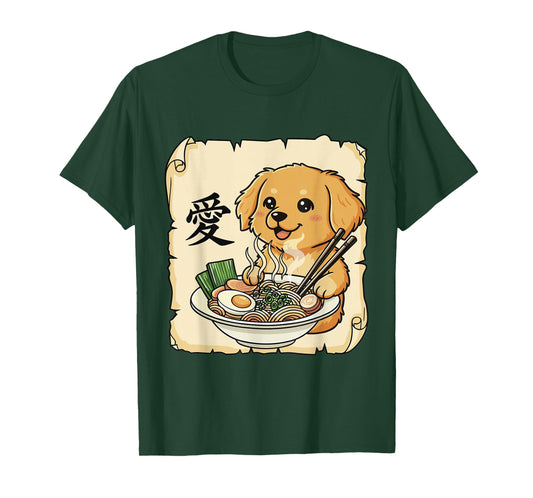 Funny Dog Ramen Kawaii Anime Japanese Graphic Women Men T-Shirt