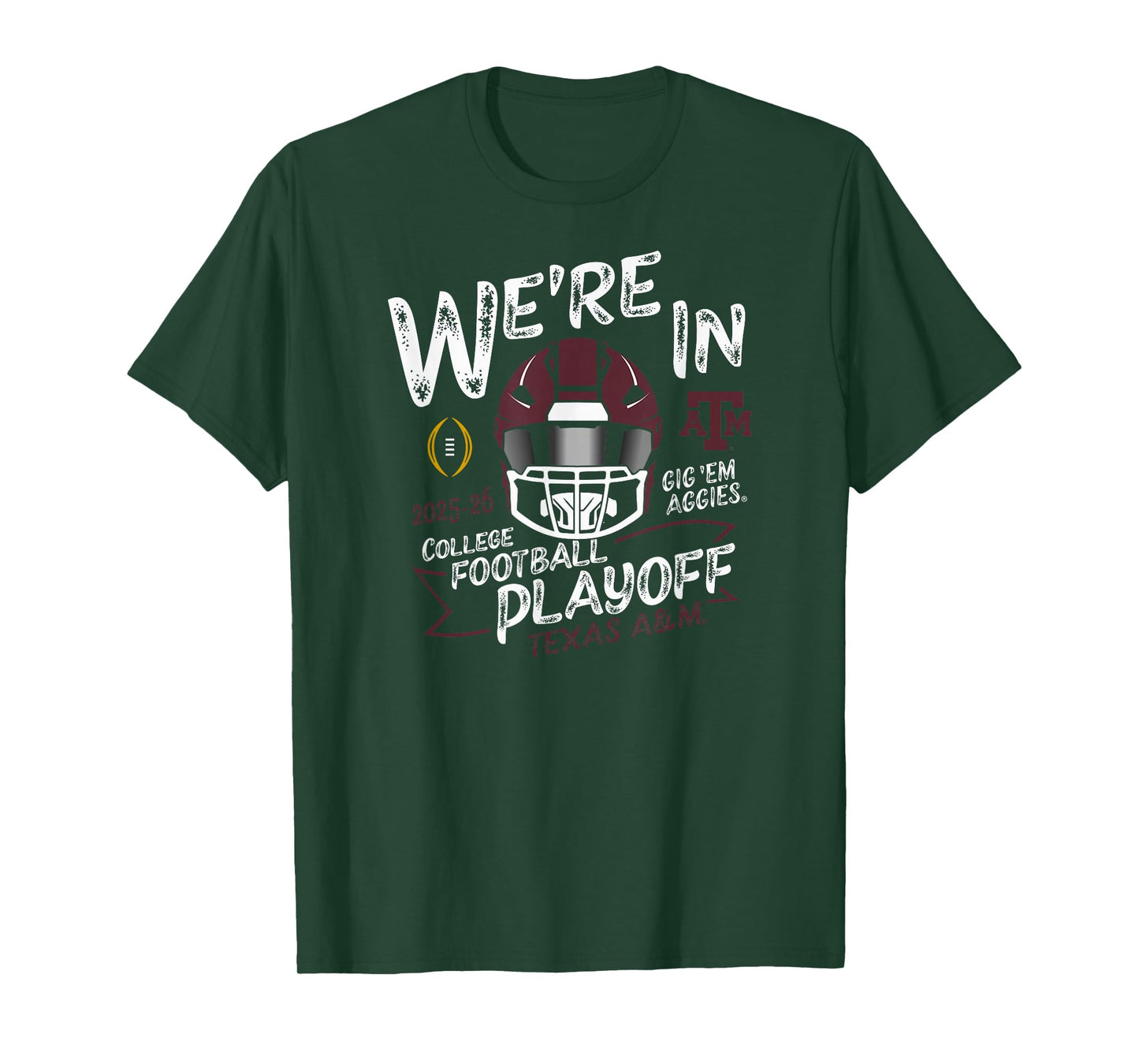 Texas A&M Aggies CFP College Football Playoff 2025-26 Black T-Shirt