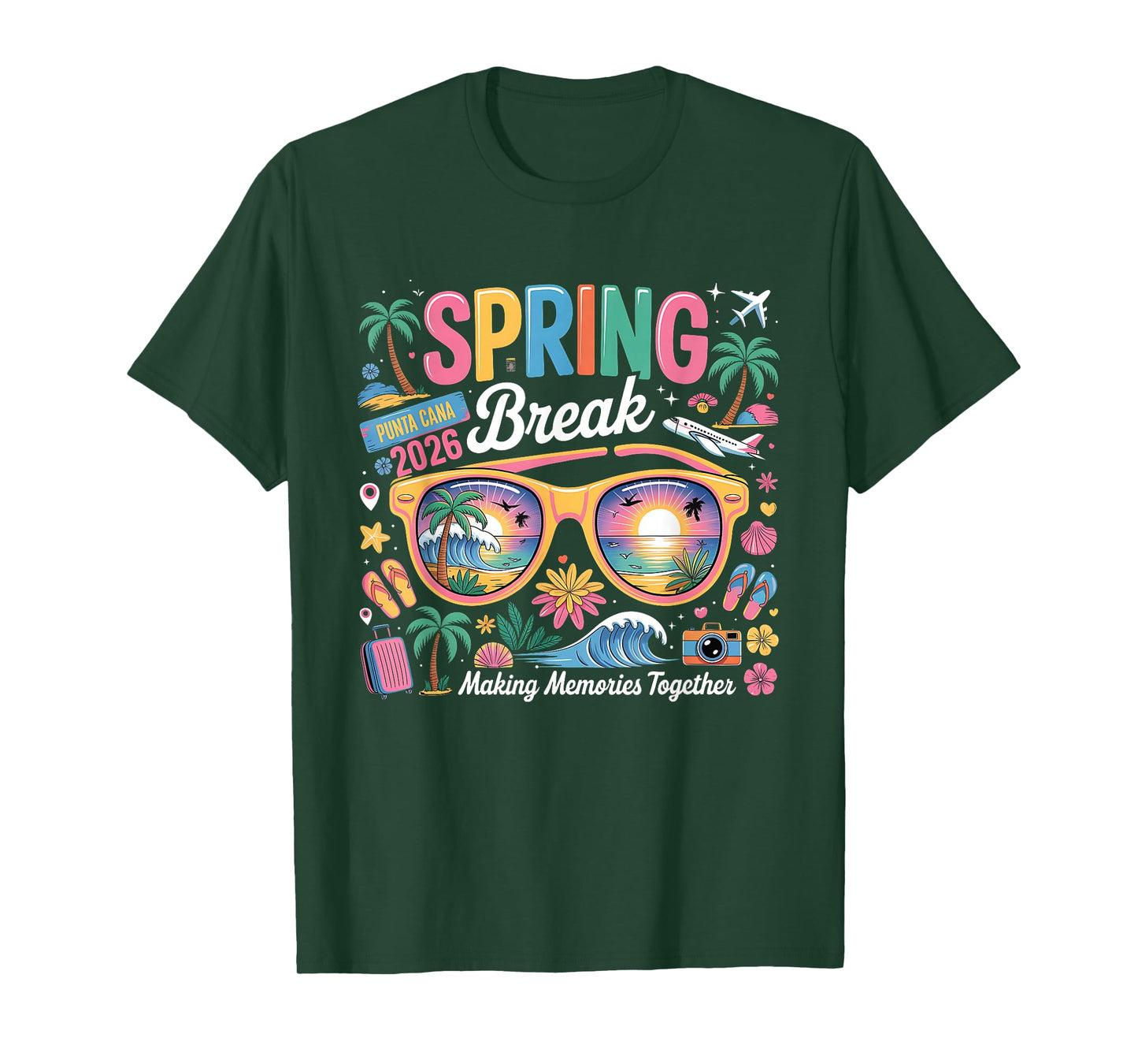 Spring Break Punta Cana 2026 Tropical Family Vacation T-Shirt