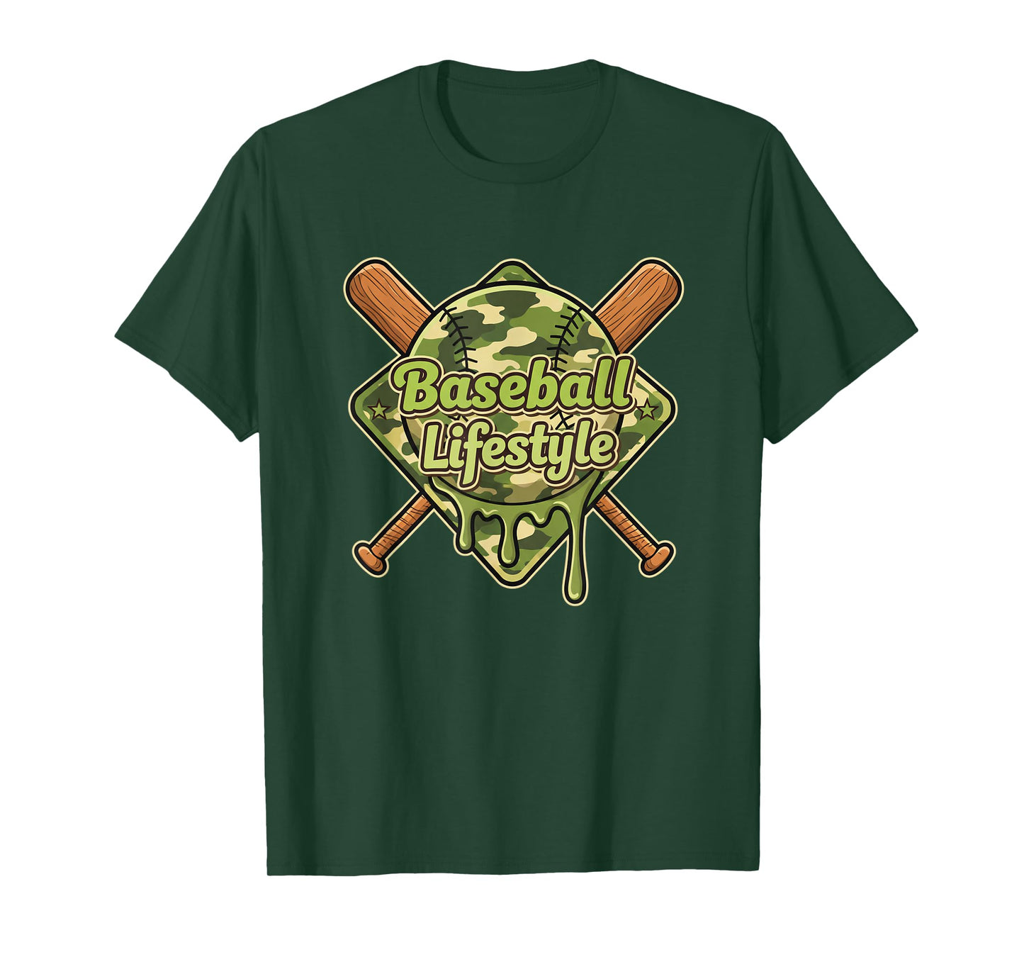 Baseball Drip, Youth Baseball Drip Camouflag T-Shirt