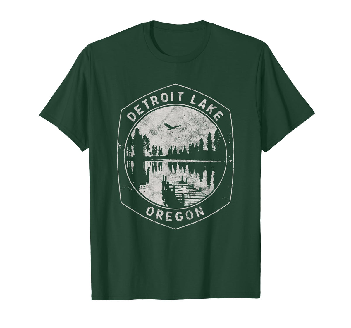 Vintage Detroit Lake Oregon Outdoors Vacation T-Shirt