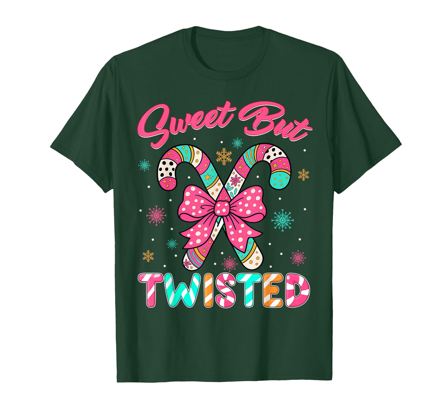 Sweet But Twisted Cute Xmas Candy Cane Christmas T-Shirt