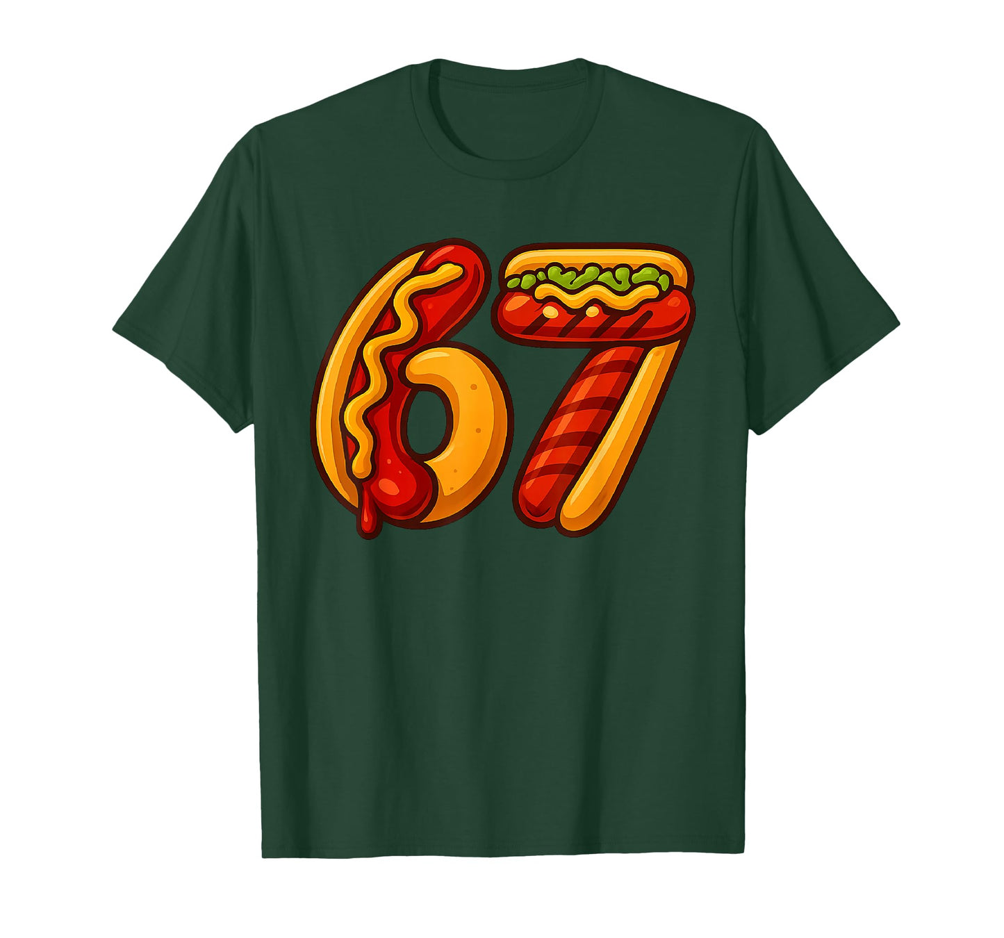 6 7 Hot Dogs Six Seven BBQ Costume for Kids T-Shirt