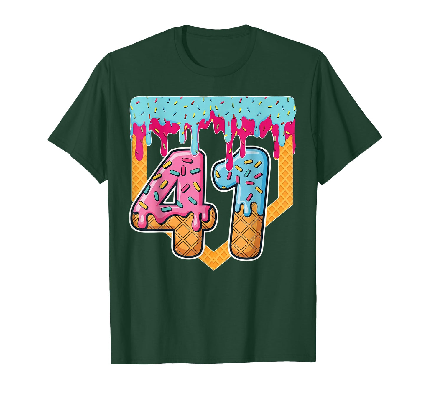 41 Ice Cream Drip Meme Funny Gen Alpha Slang T-Shirt