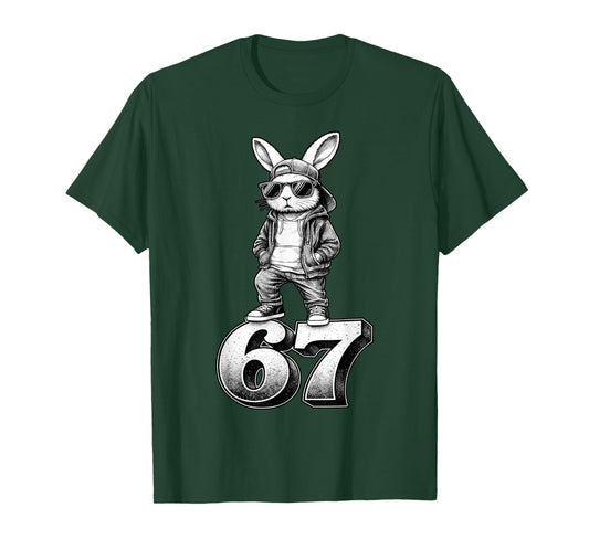 Retro Funny Rabbit Bunny Hip Hop Easter Men Boy Toddler Kid T-Shirt