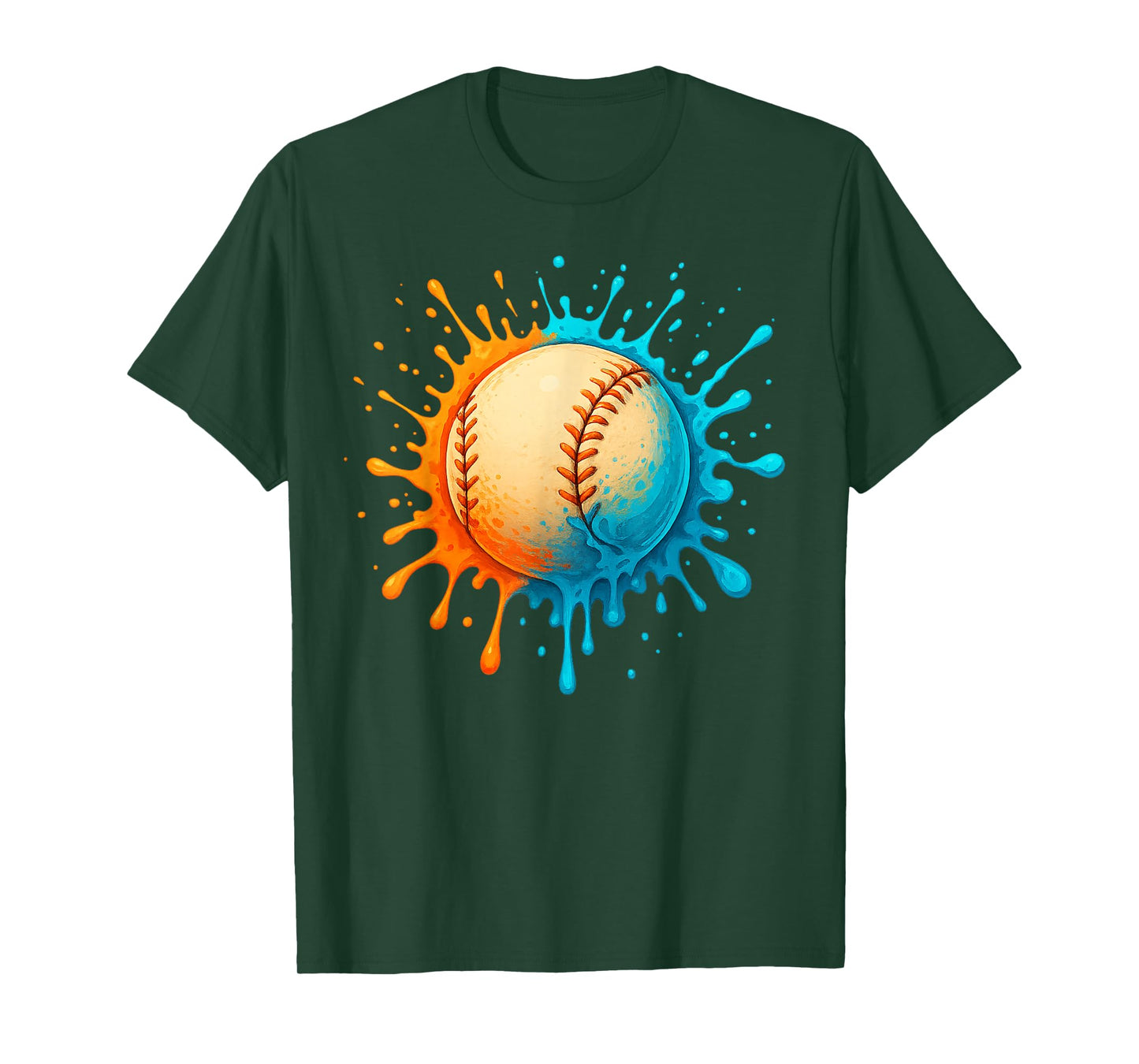 Baseball Drip Team for Boys and Girls Ice Cream Cool T-Shirt