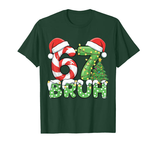 Six Seven 67 Funny Santa Bruh Christmas Meme T-Shirt