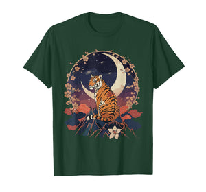 Kawaii Tiger Moon Japanese Anime T Shirts Men Women Kids T-Shirt