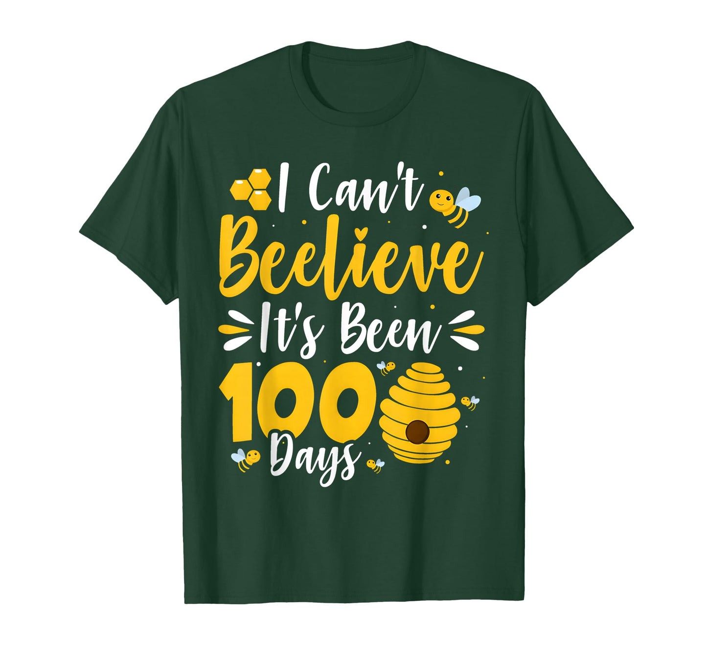 I Can't Believe It's Been 100 Days of School Bee 100th Kids T-Shirt