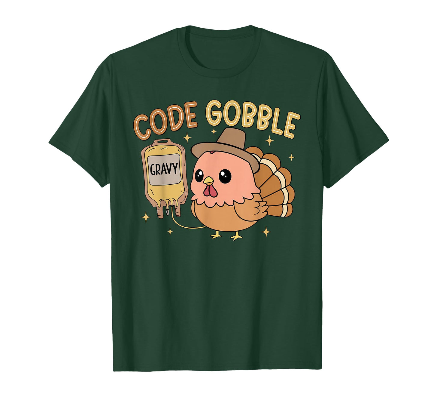 Thanksgiving Nurse Code Gobble Funny RN CNA T-Shirt