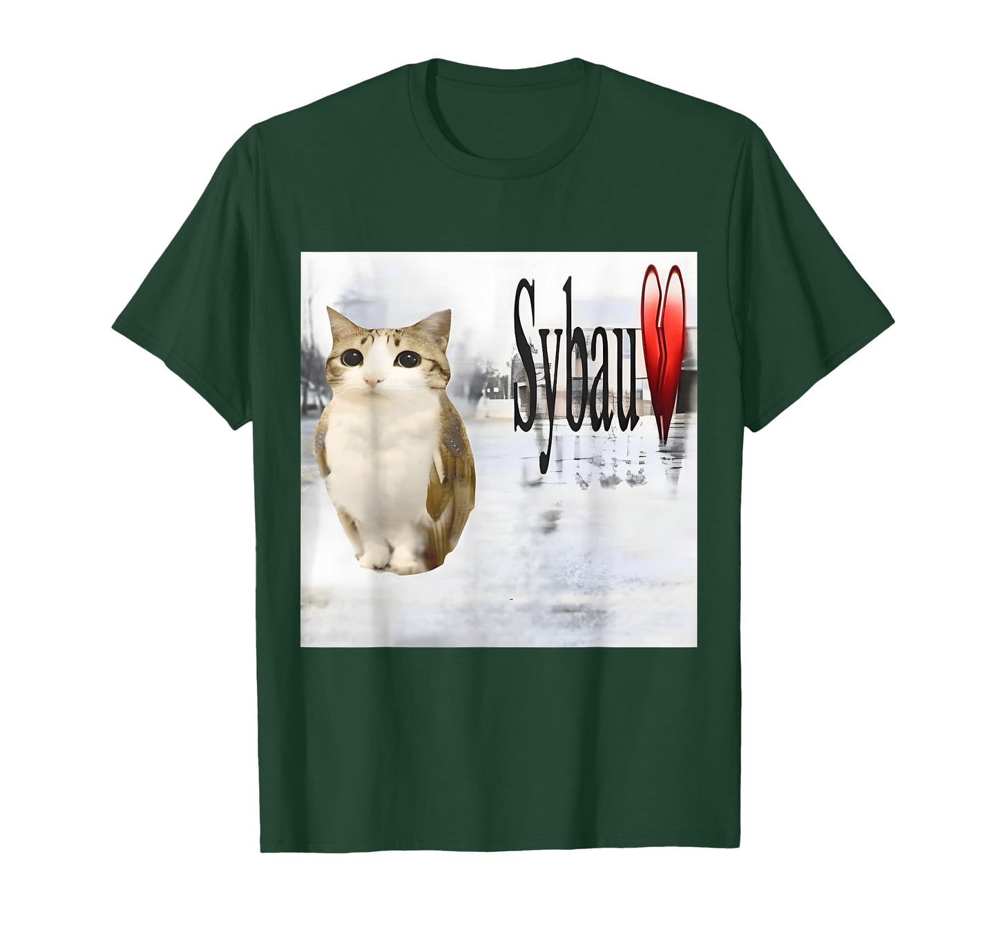 Sybau Cat Owl Silly Meme Stupid Brainrot Meowl Ai Meme T-Shirt