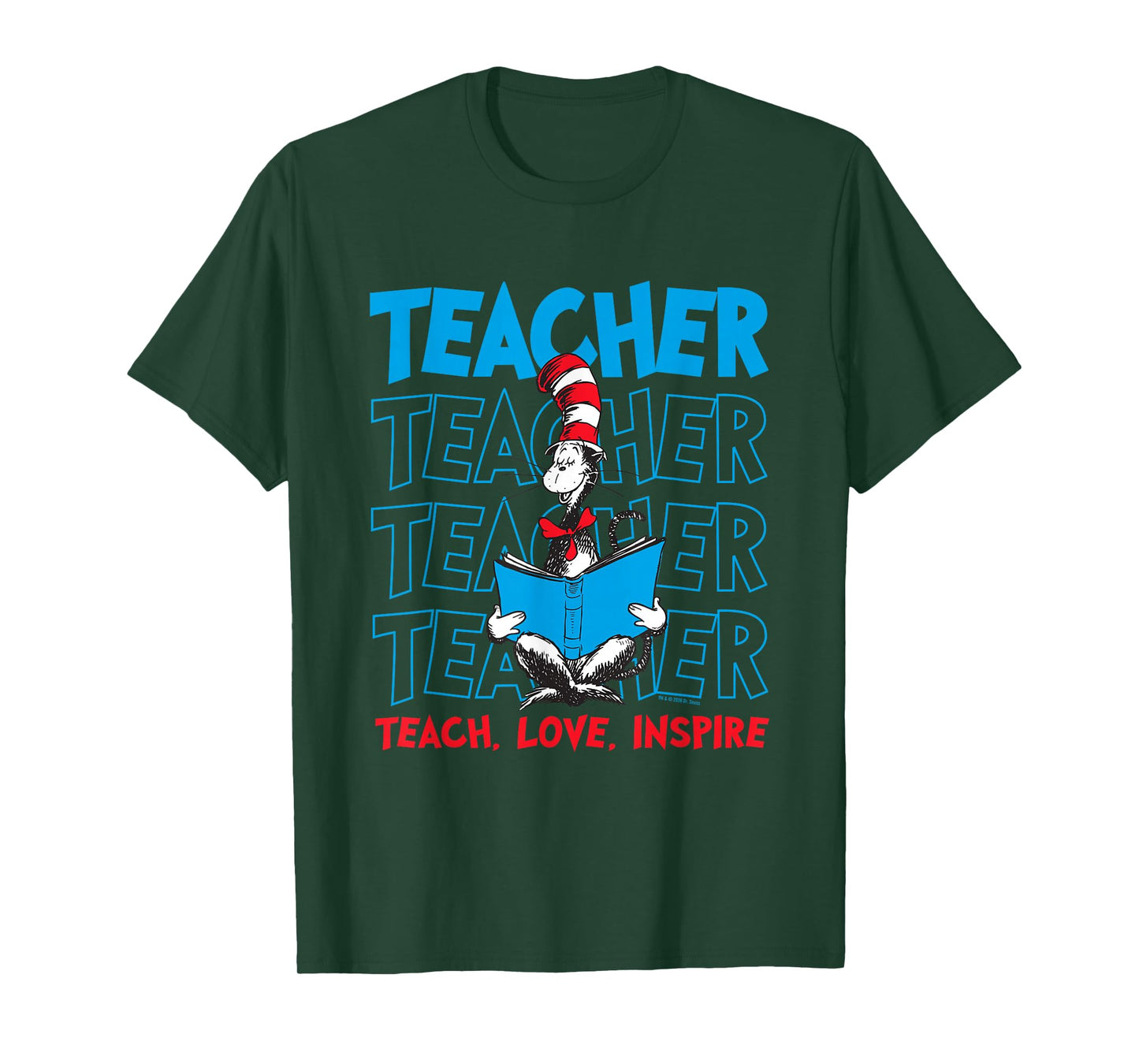 Dr Seuss Cat in The Hat Teacher Officially Licensed T-Shirt