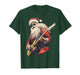 Retro Christmas Santa Playing Rock Guitar Xmas Holiday T-Shirt