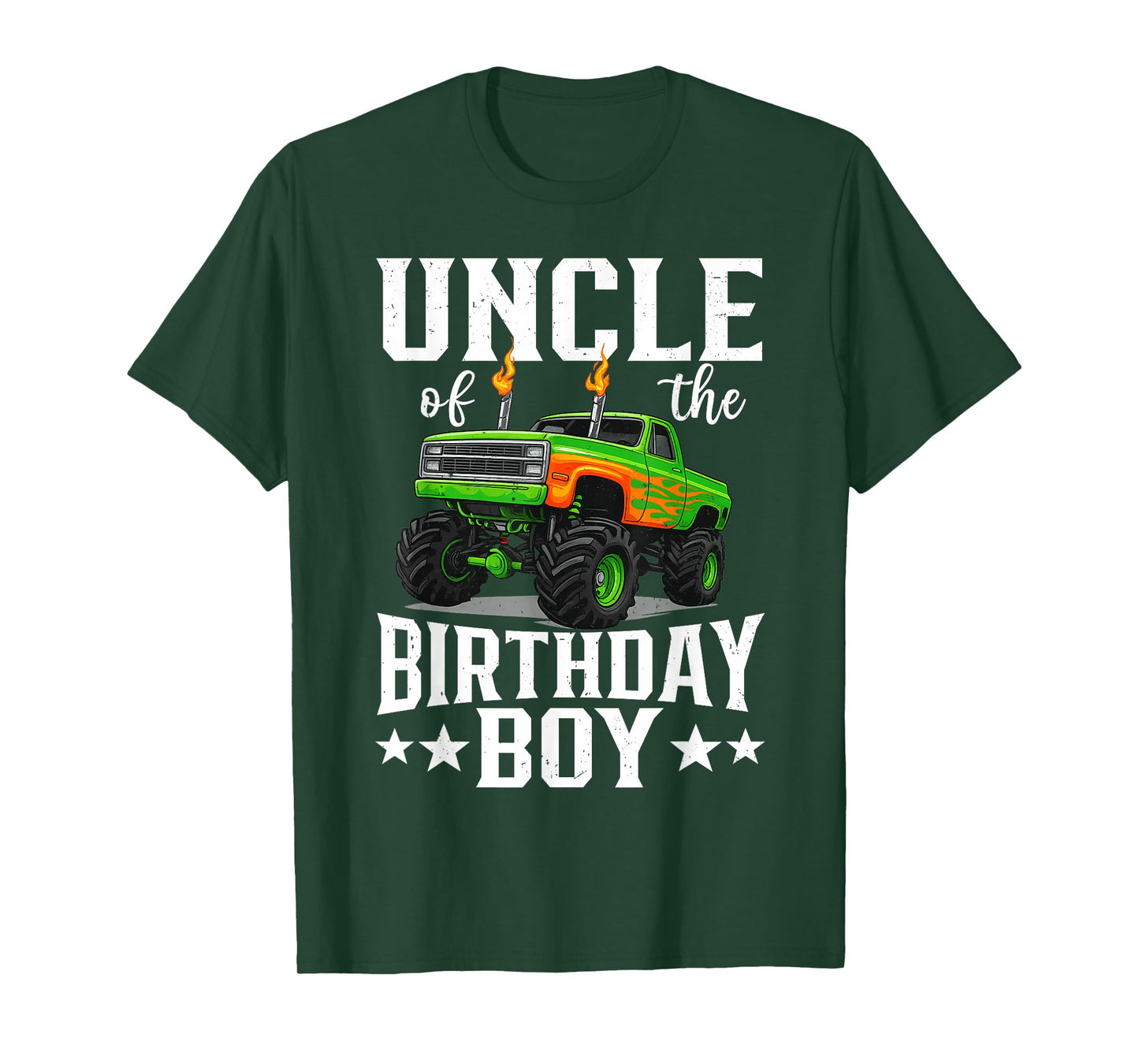 Uncle of The Birthday Boy Monster Truck Family T-Shirt