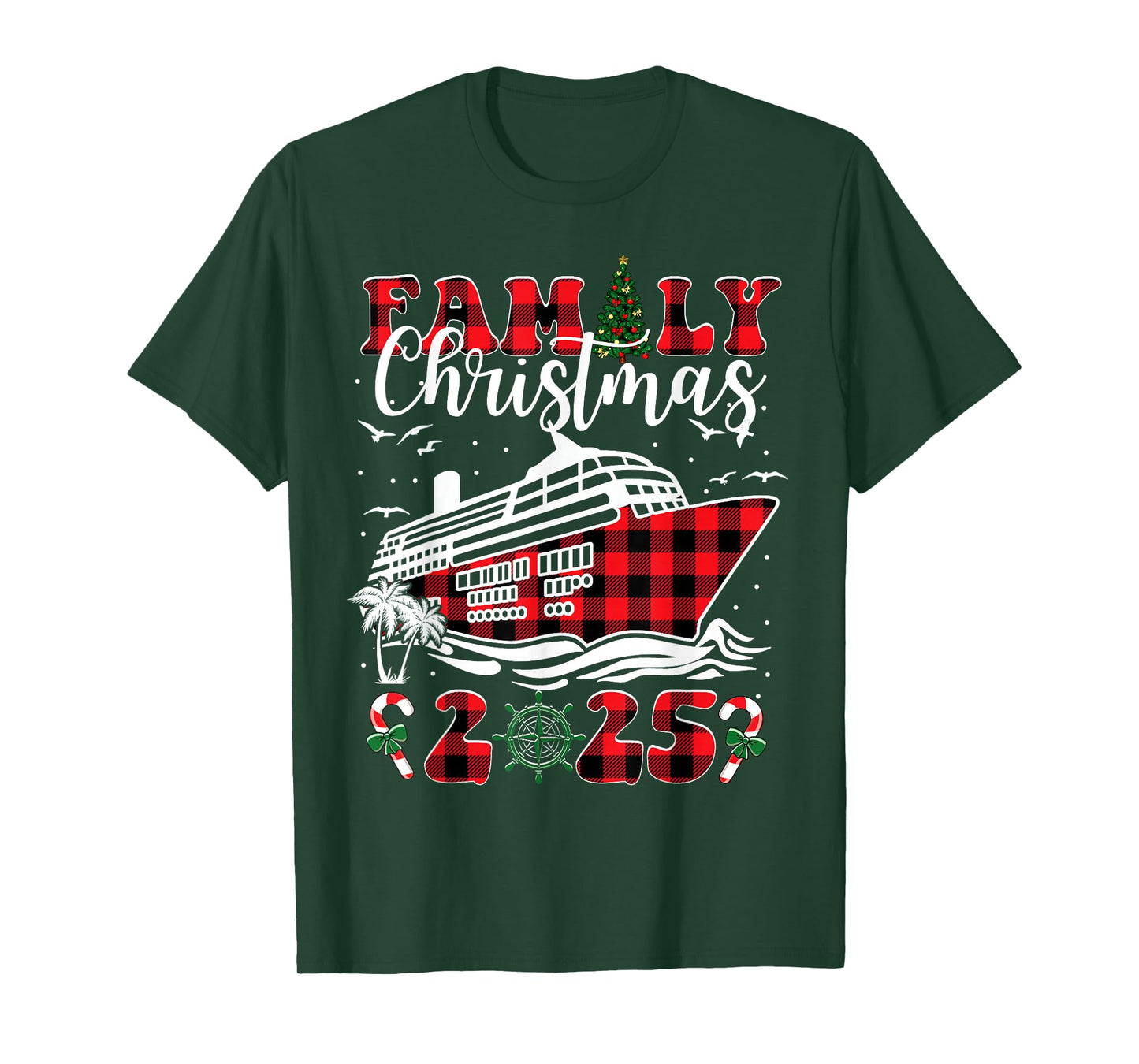 Family Christmas Cruise 2025 Matching Family Cruise Holiday T-Shirt