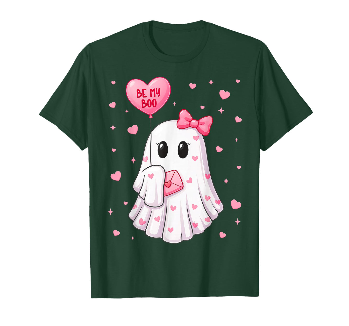 Bee My Boo Heart Boo Ghost Valentine Outfit Women Girl Kid T-Shirt