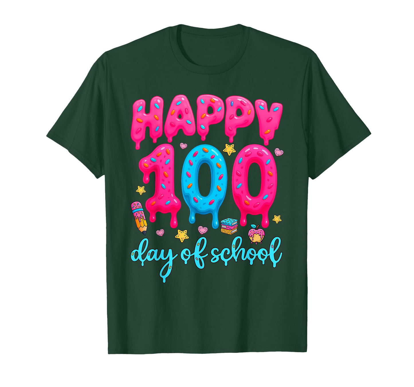 Happy 100th Day of School Teachers Student 100 Days Smarter T-Shirt