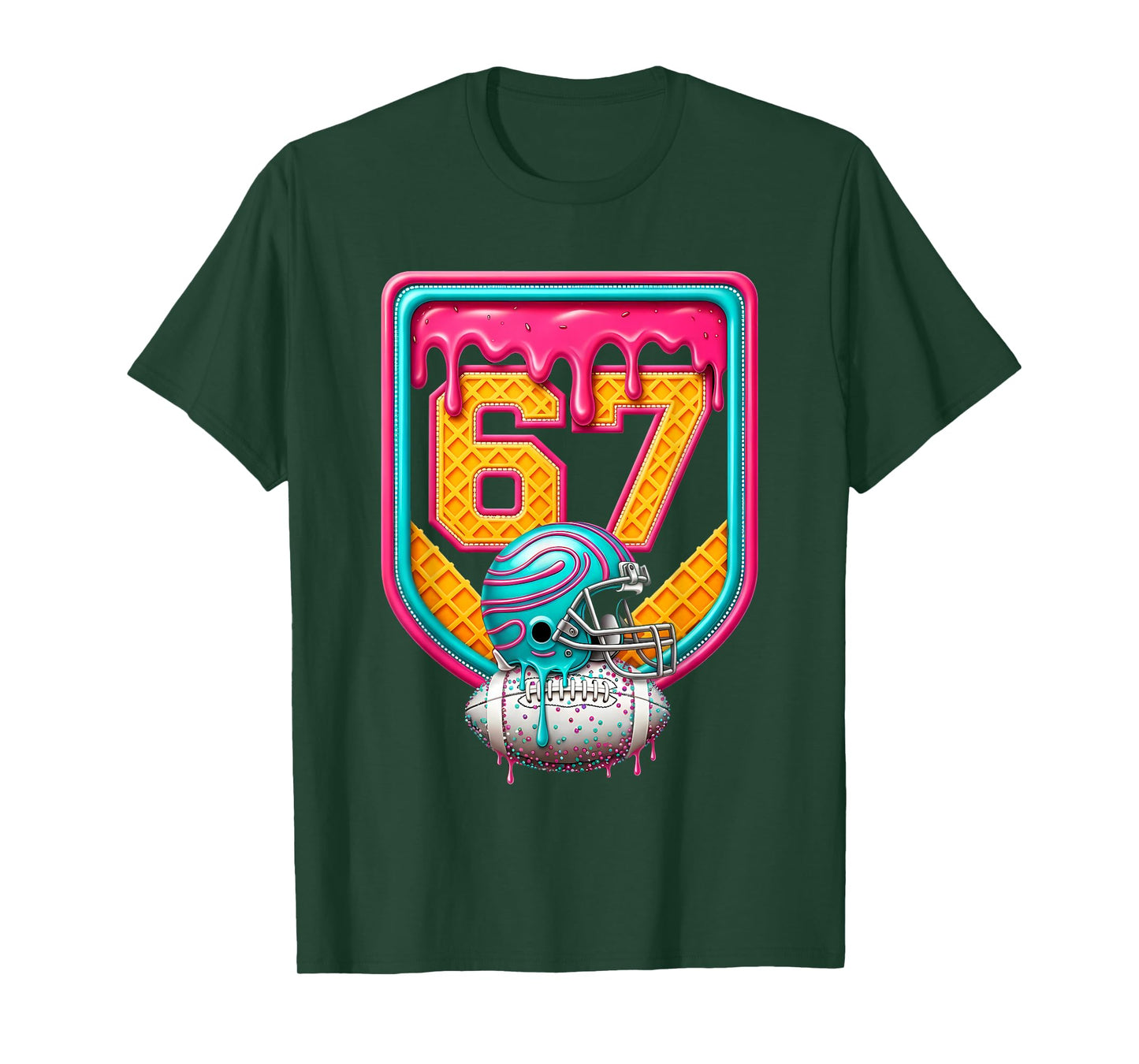Football Drip Number 67 Football Player T-Shirt