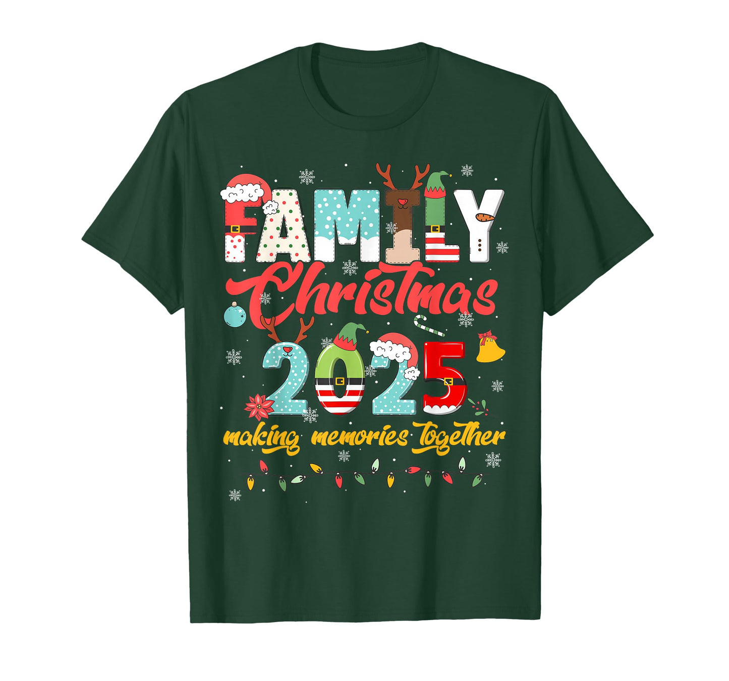 Family Christmas 2025 Making Memories Xmas Squad Holiday T-Shirt
