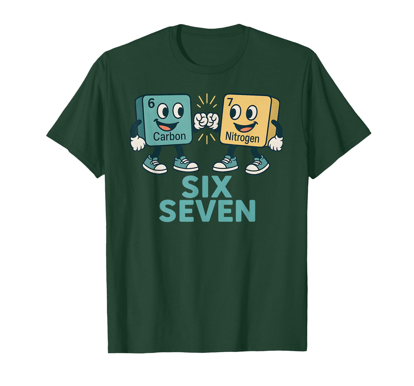 Funny 67 Science Teacher 6 7 Carbon Nitrogen Periodic Table T-Shirt