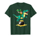 St.Patrick's Day Leprechaun Riding T-Rex Four Leaf Shamrock T-Shirt