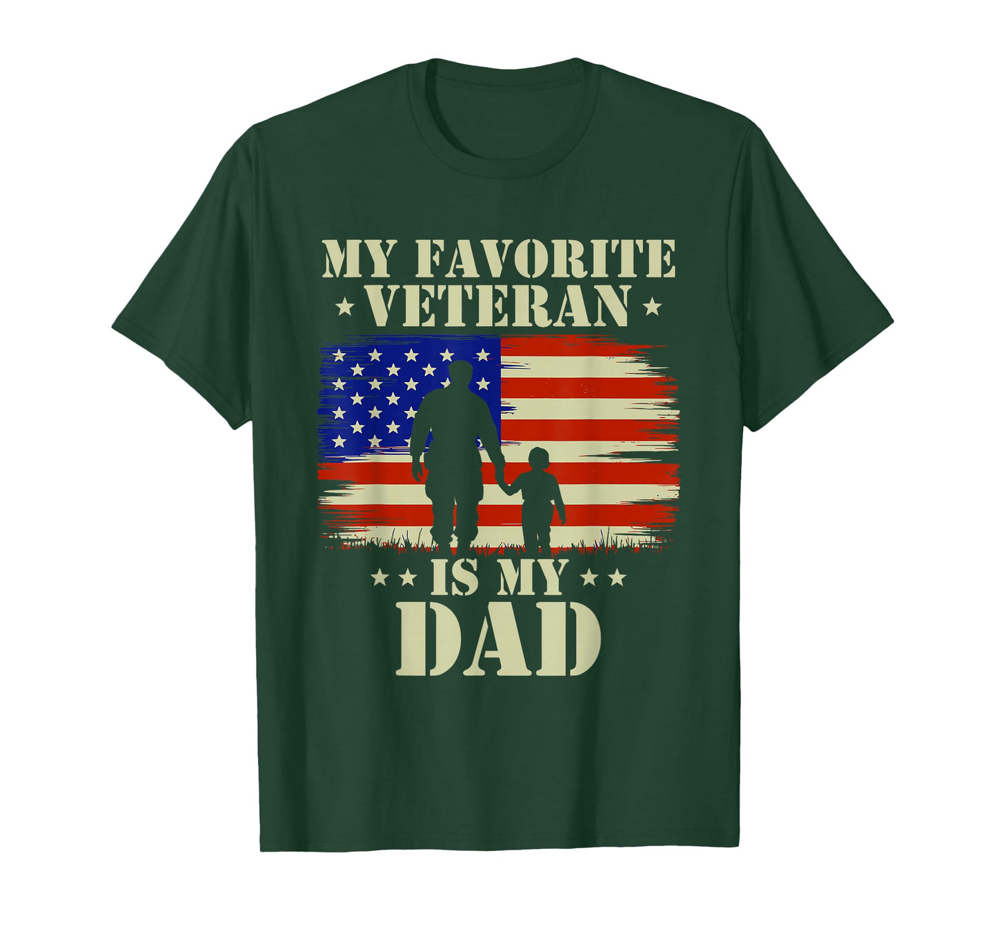 Father Veterans Day My Favorite Veteran is My Dad Proud Kids T-Shirt