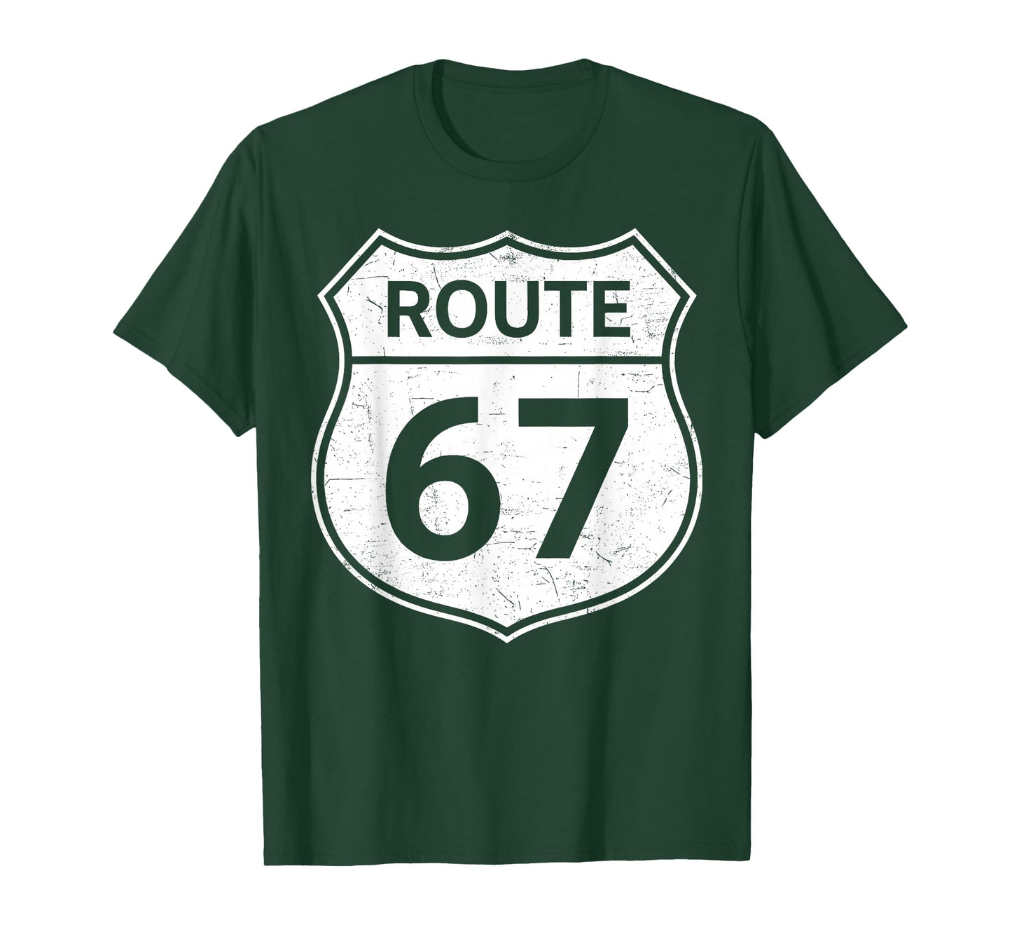 Six Seven Funny Meme Route 67 Road Sign 6 7 Men Women Kids T-Shirt