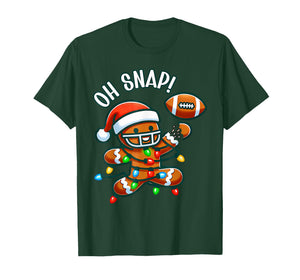Oh Snap Gingerbreadman Christmas Football T-Shirt