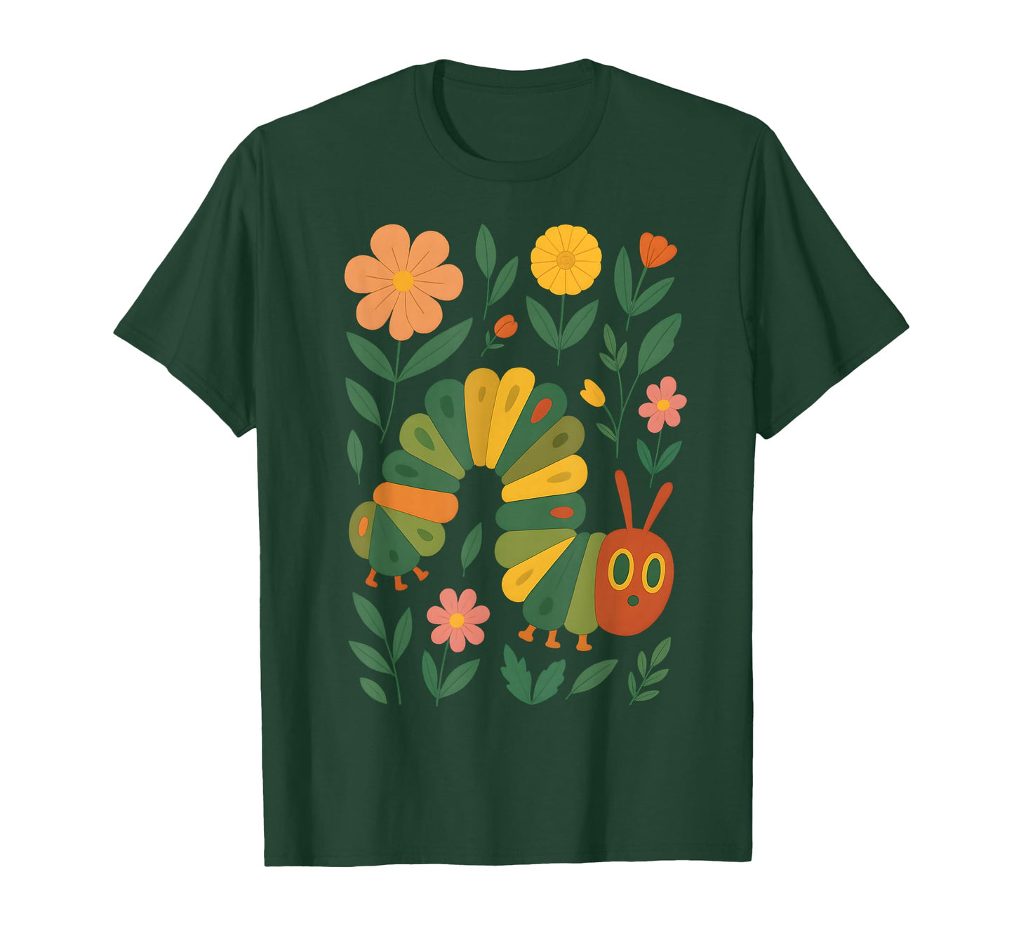 Cute Caterpillar Costume Floral Garden Bug Lover Flower T-Shirt