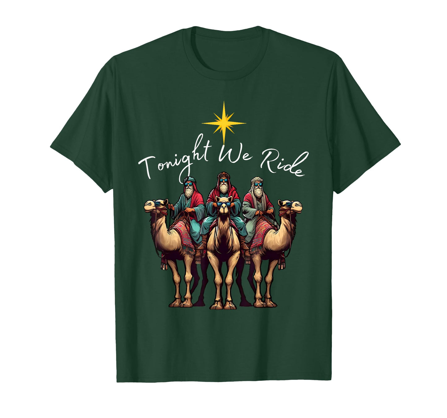 Tonight We Ride Christmas, 3 Wise Men, Christian Christmas T-Shirt
