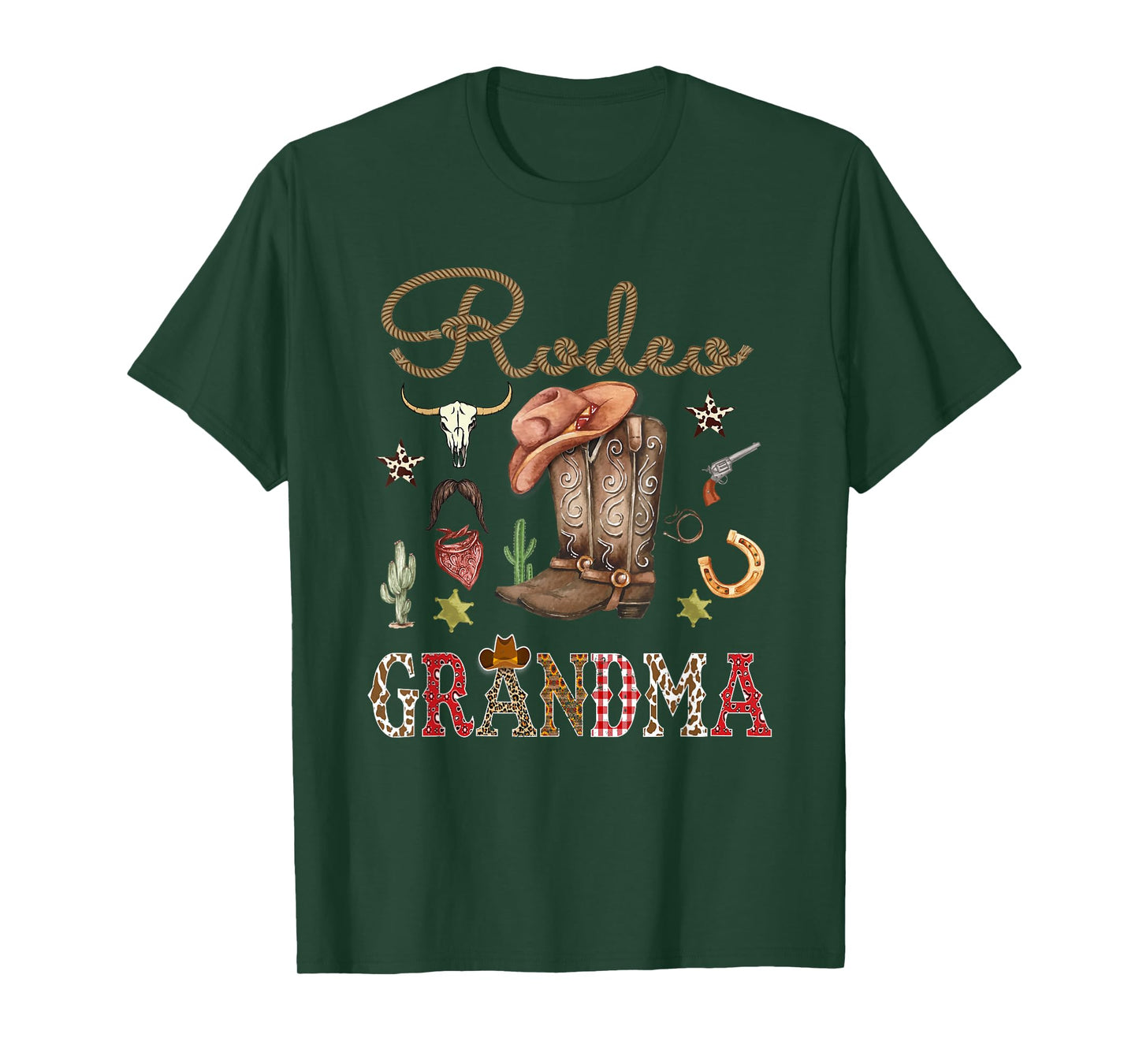 Rodeo Grandma Cowboy Cowgirl Birthday Matching Family T-Shirt