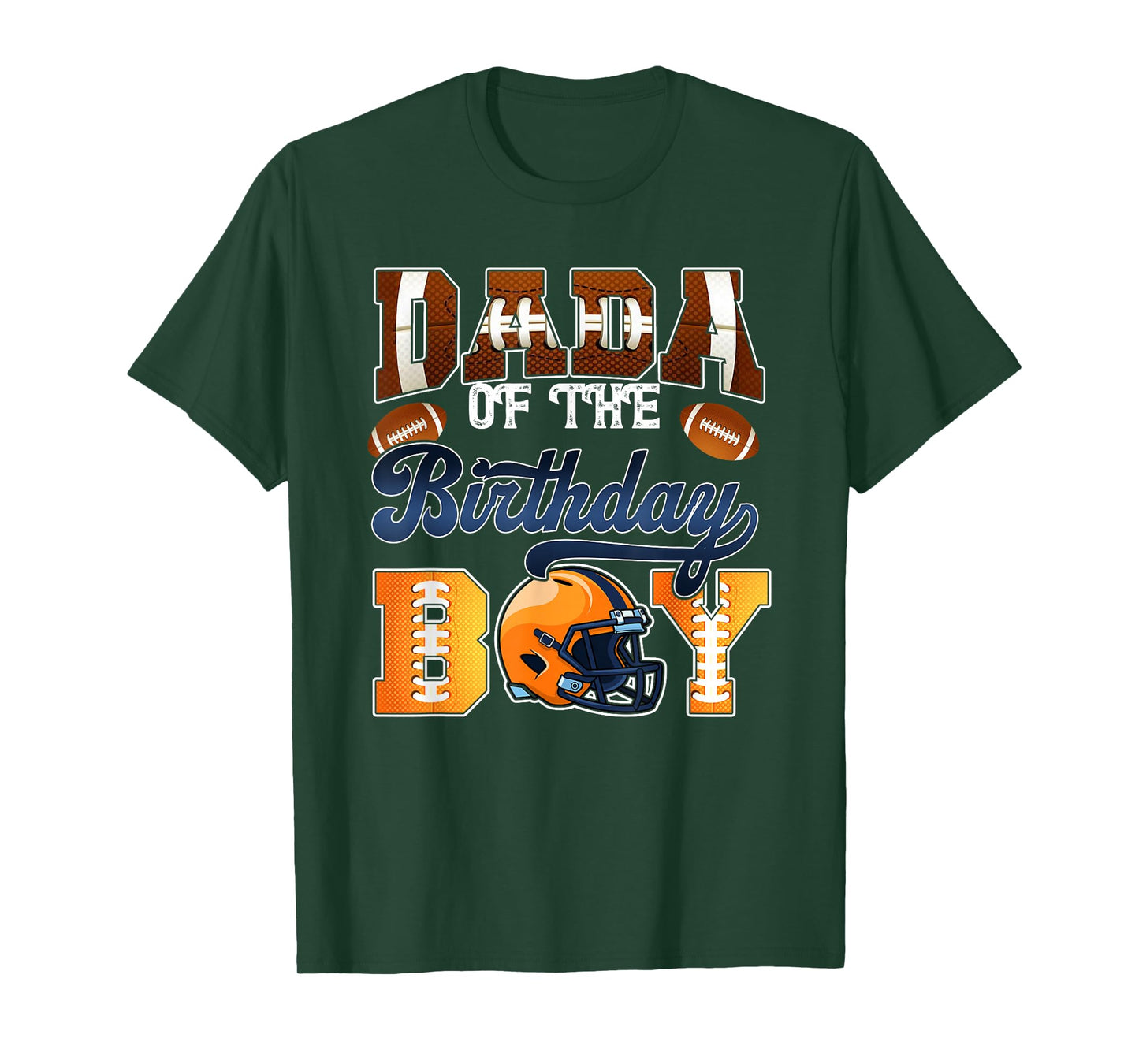 Dada of The Birthday Boy Football Party Family Matching T-Shirt