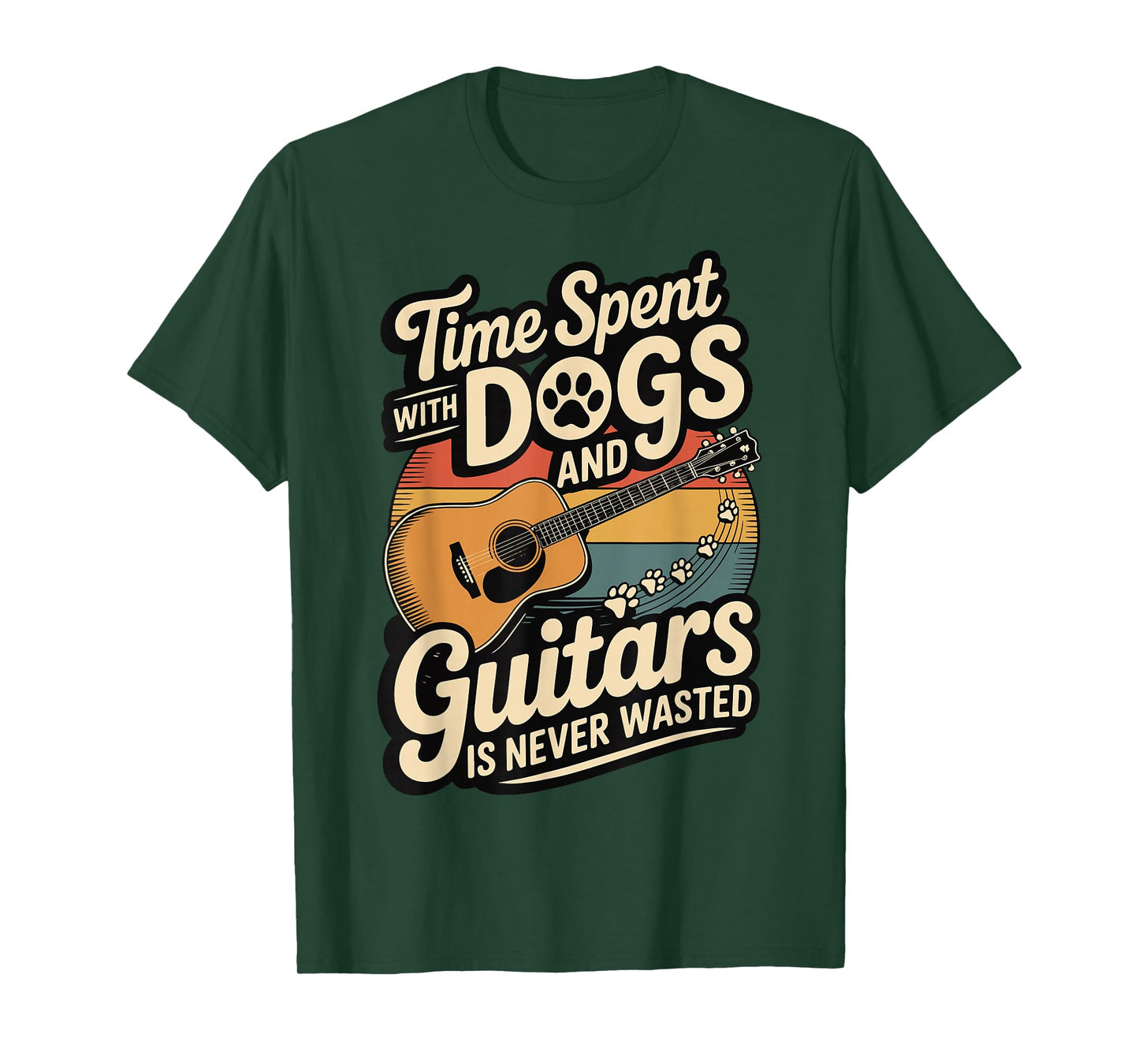 Time Spent with Dogs and Guitars is Never Wasted T-Shirt