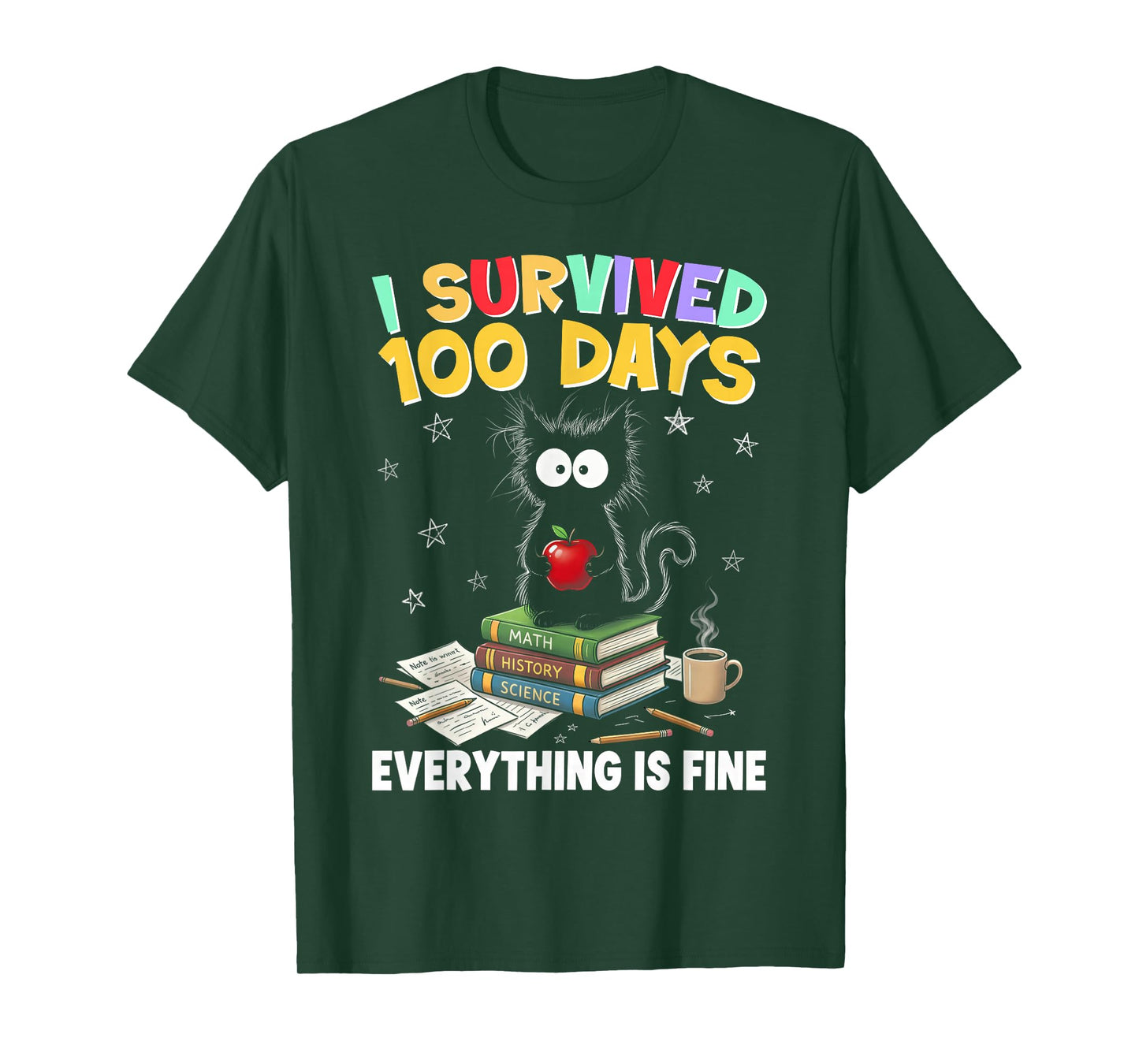 I Survived 100 Days of School Teacher & Kids T-Shirt
