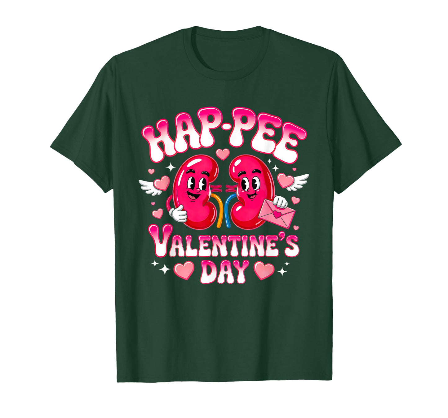 Funny Kidney Hap Pee Valentine Urology Nurse Dialysis Crew T-Shirt