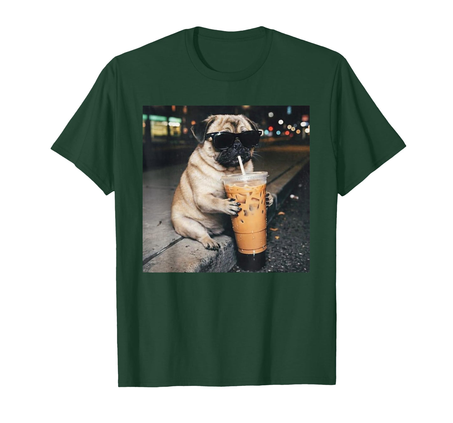 Pug Iced Coffee T-Shirt