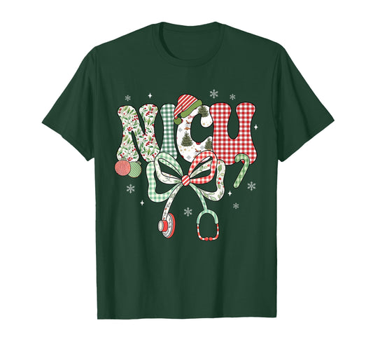 NICU Nurse Christmas Retro Neonatal Intensive Care Unit T-Shirt