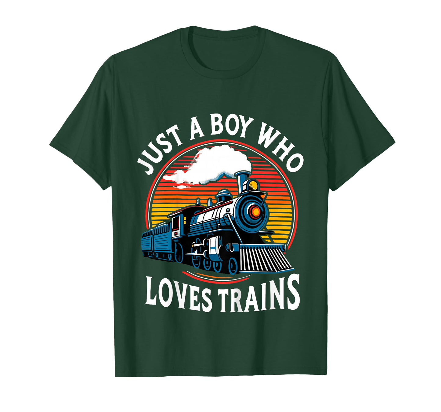 Kids Just A Boy Who Loves Trains Lover Toddler T-Shirt
