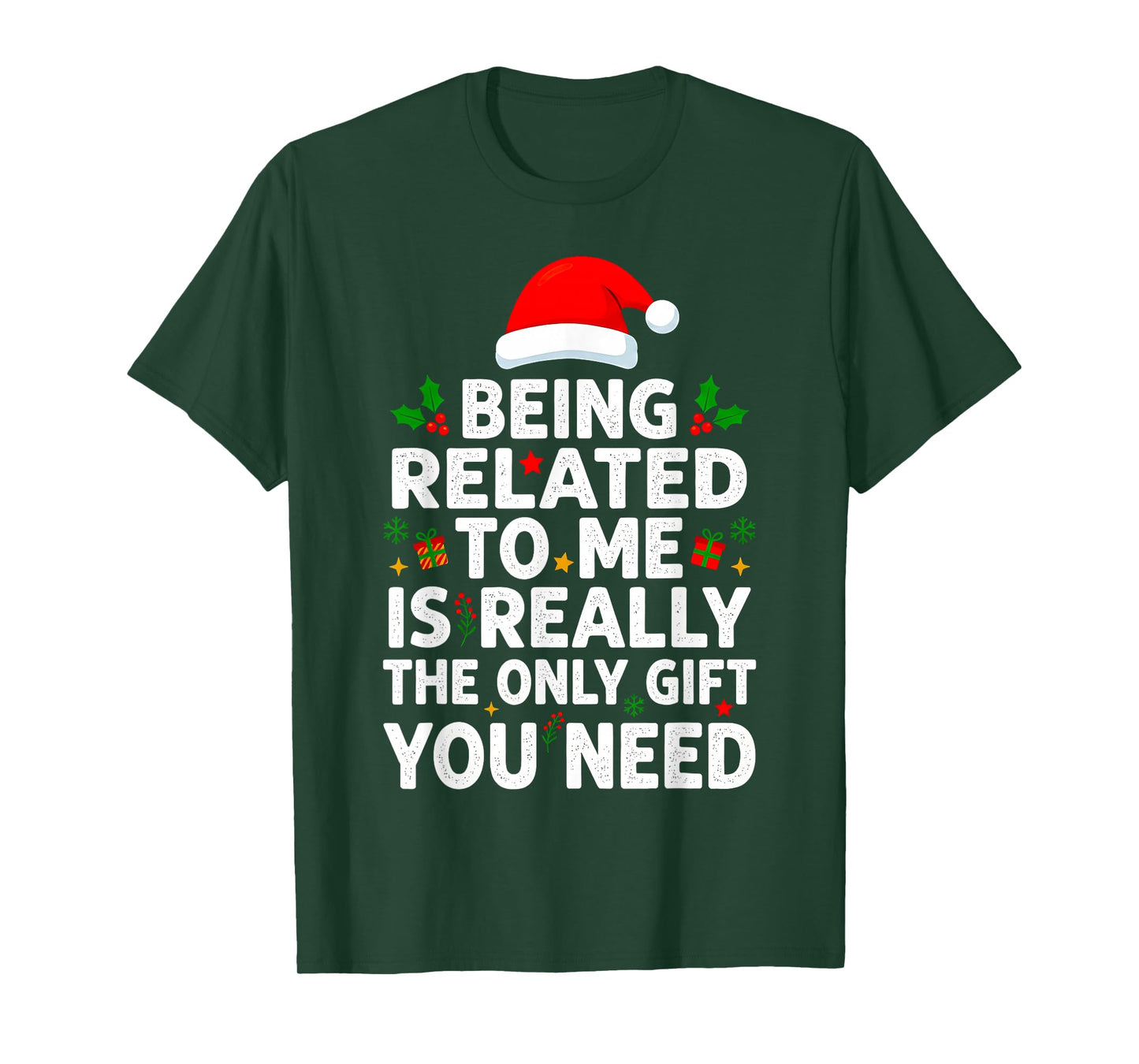 Being Related to Me Funny Christmas Family Xmas Pajamas T-Shirt