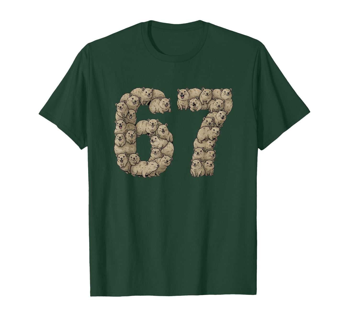 Funny Rock Hyrax Awawa 6 7 Meme Six Seven Love T-Shirt