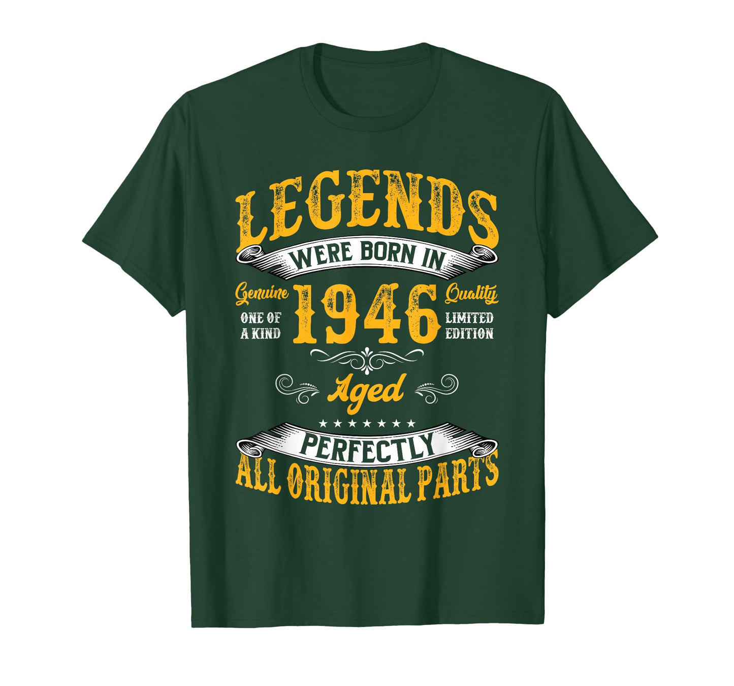 Vintage 80 Birthday Shirt for Men Legends were Born in 1946 T-Shirt