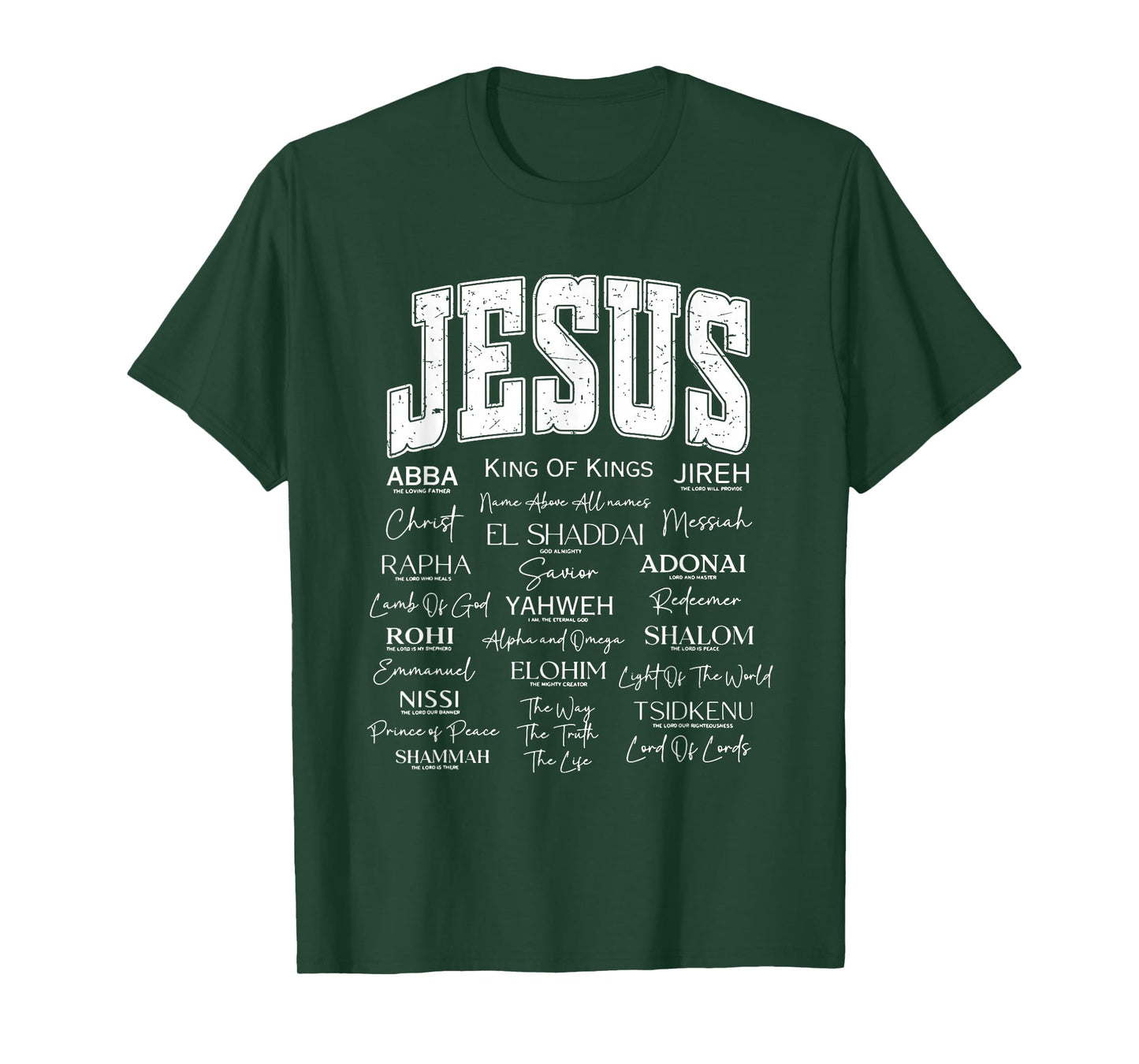 Jesus is King Names of God Hebrew Christian Worship Jesus T-Shirt