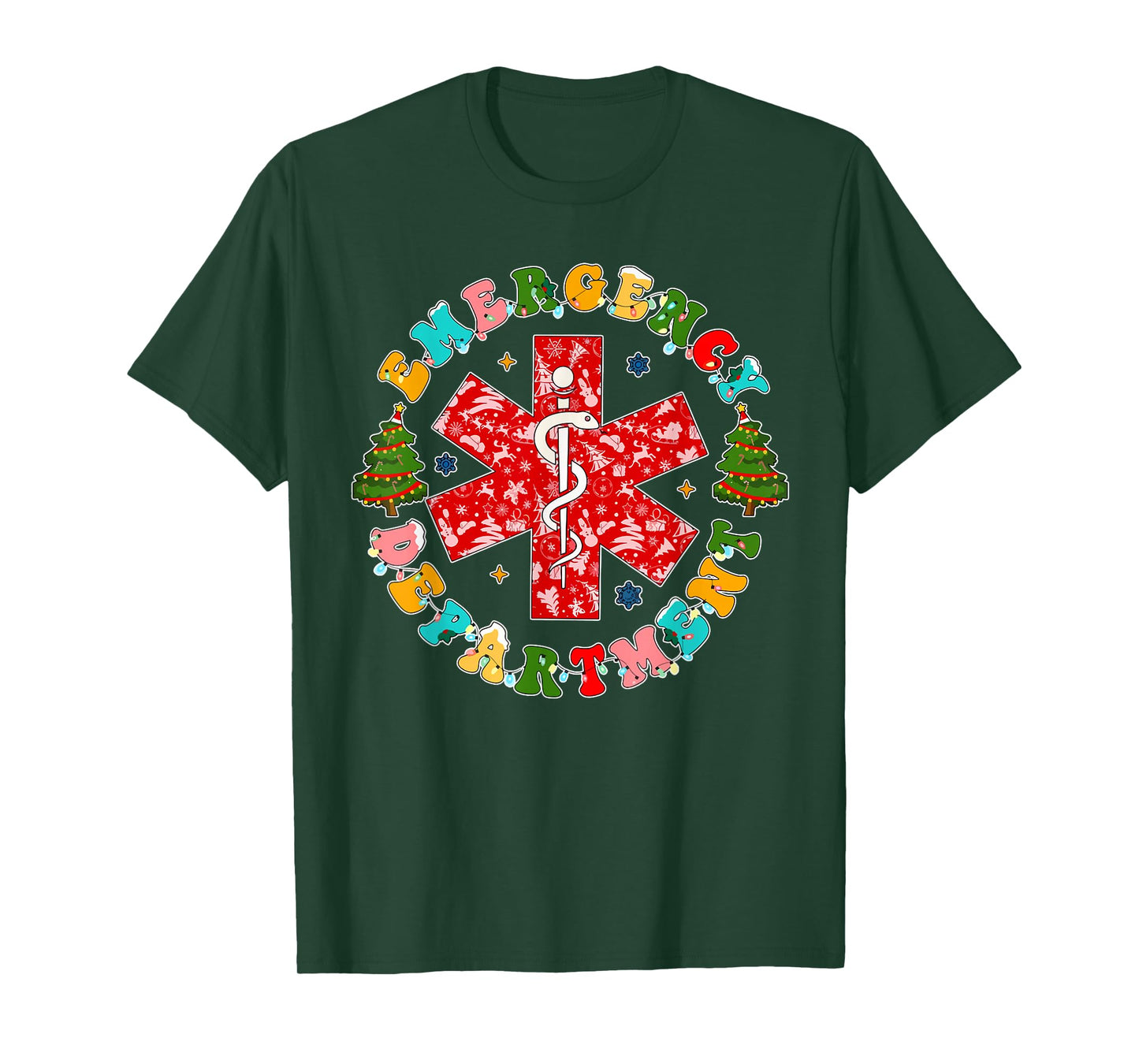 Christmas Emergency Room ER RN Nurse Department Healthcare T-Shirt