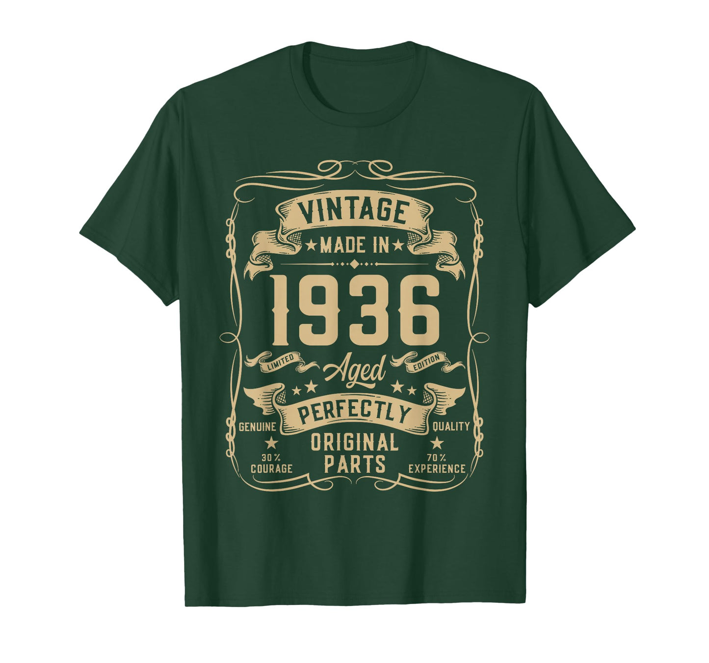 Vintage 1936 90yr 90th Birthday Gifts for Men 90 Years Old T-Shirt