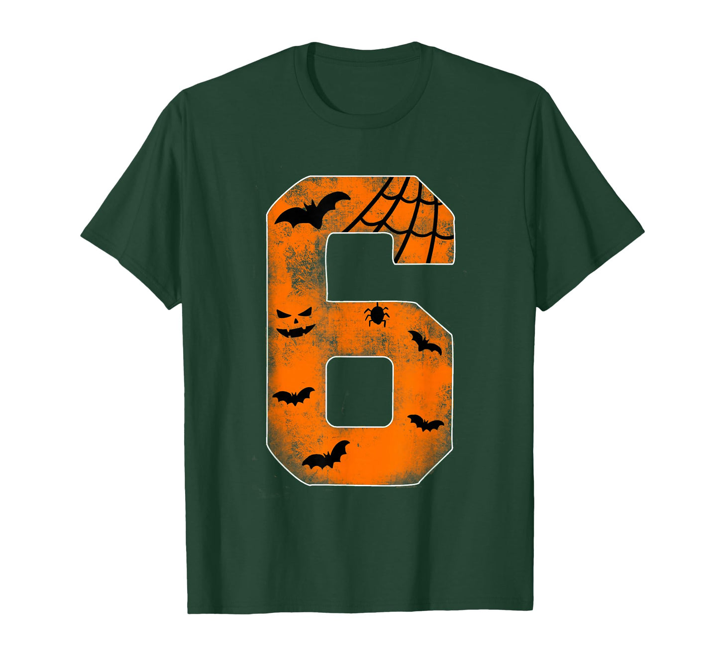 Number 6 6th Birthday Boy Six Halloween Happy Birthday T-Shirt