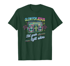 Glow for Jesus Tshirt Christian Faith Lion God Christianity T-Shirt