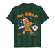 Funny Gingerbread Man Oh Snap 67 Baseball Meme Funny Xmas T-Shirt
