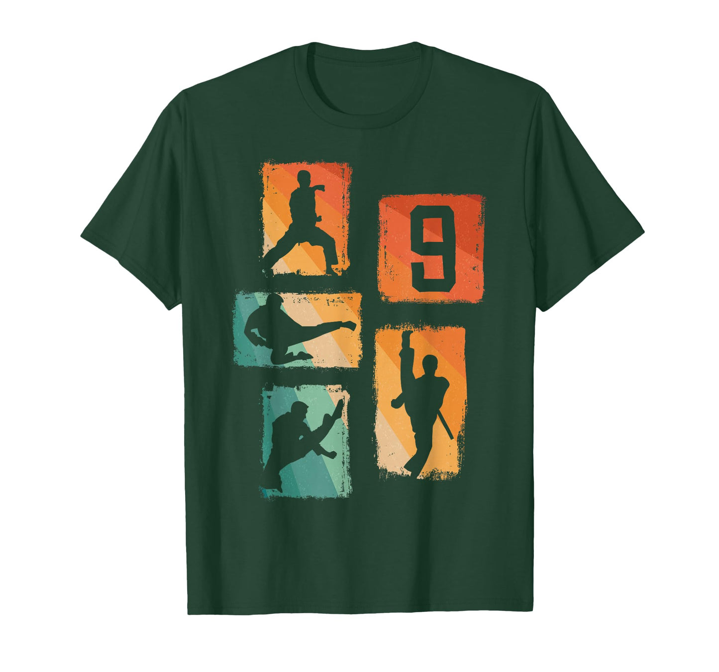 9th Birthday Karate Taekwondo 9 Years Old Boy Martial Arts T-Shirt