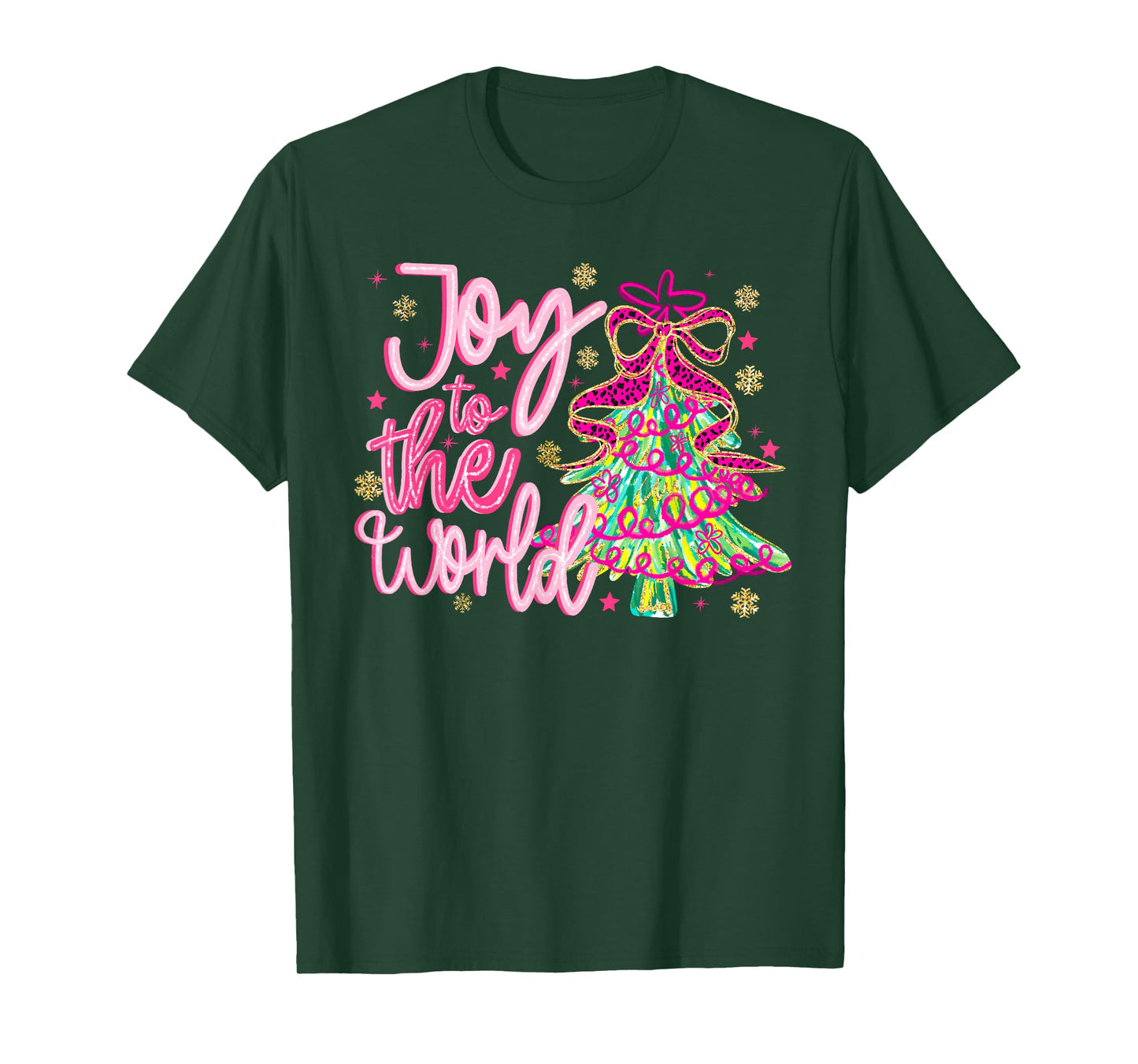 Joy to The World Jesus Christian Xmas Tree Holiday Christmas T-Shirt